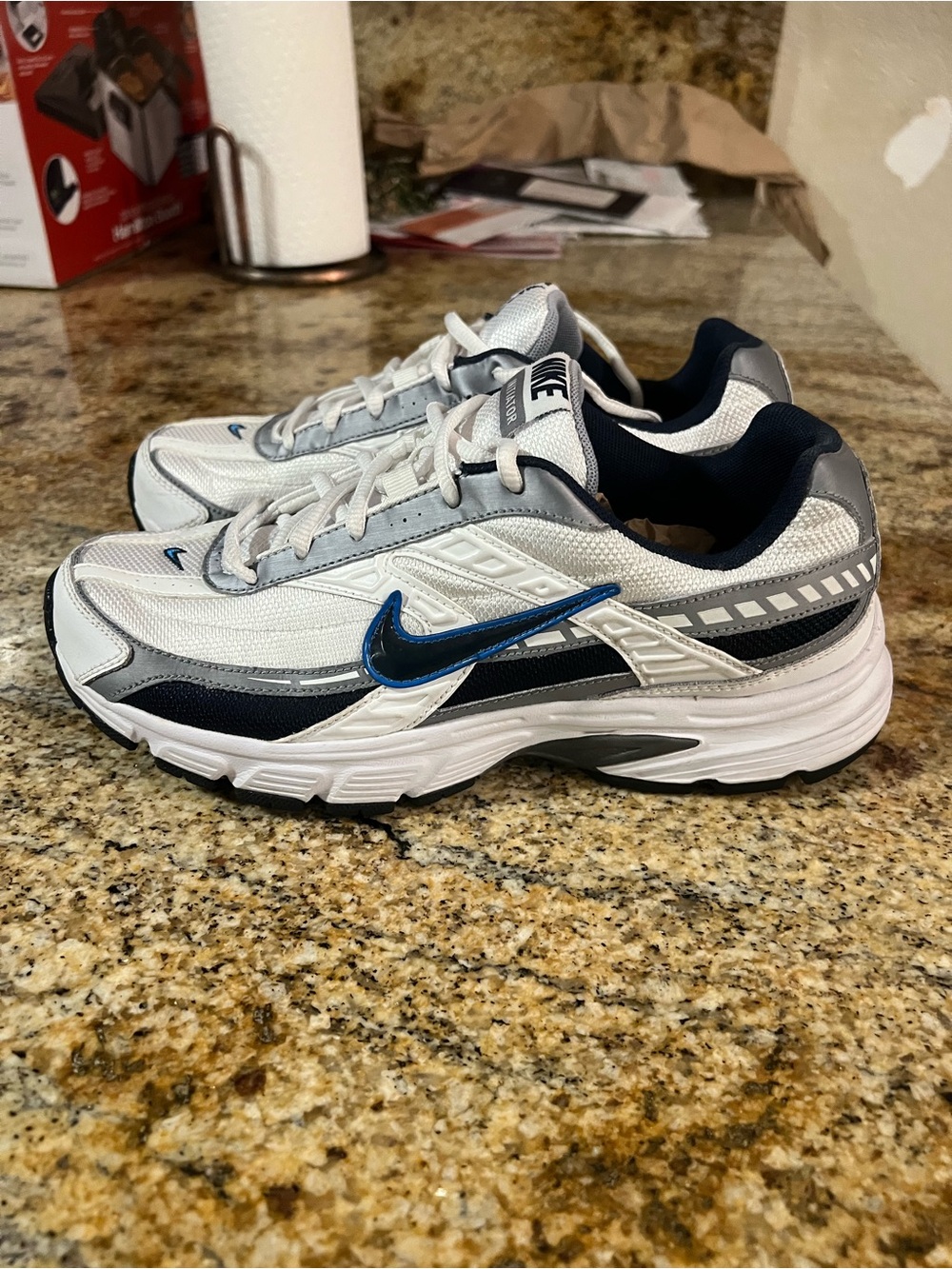 Nike Men’s White, Navy & Blue Athletic Sneakers